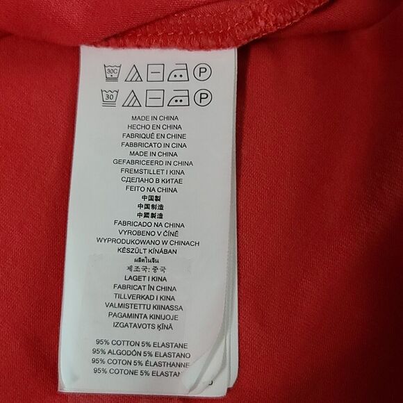 Michael Kors Womens Top Coral Size Small Cotton Blend Stretch Pullover - Picture 6 of 12